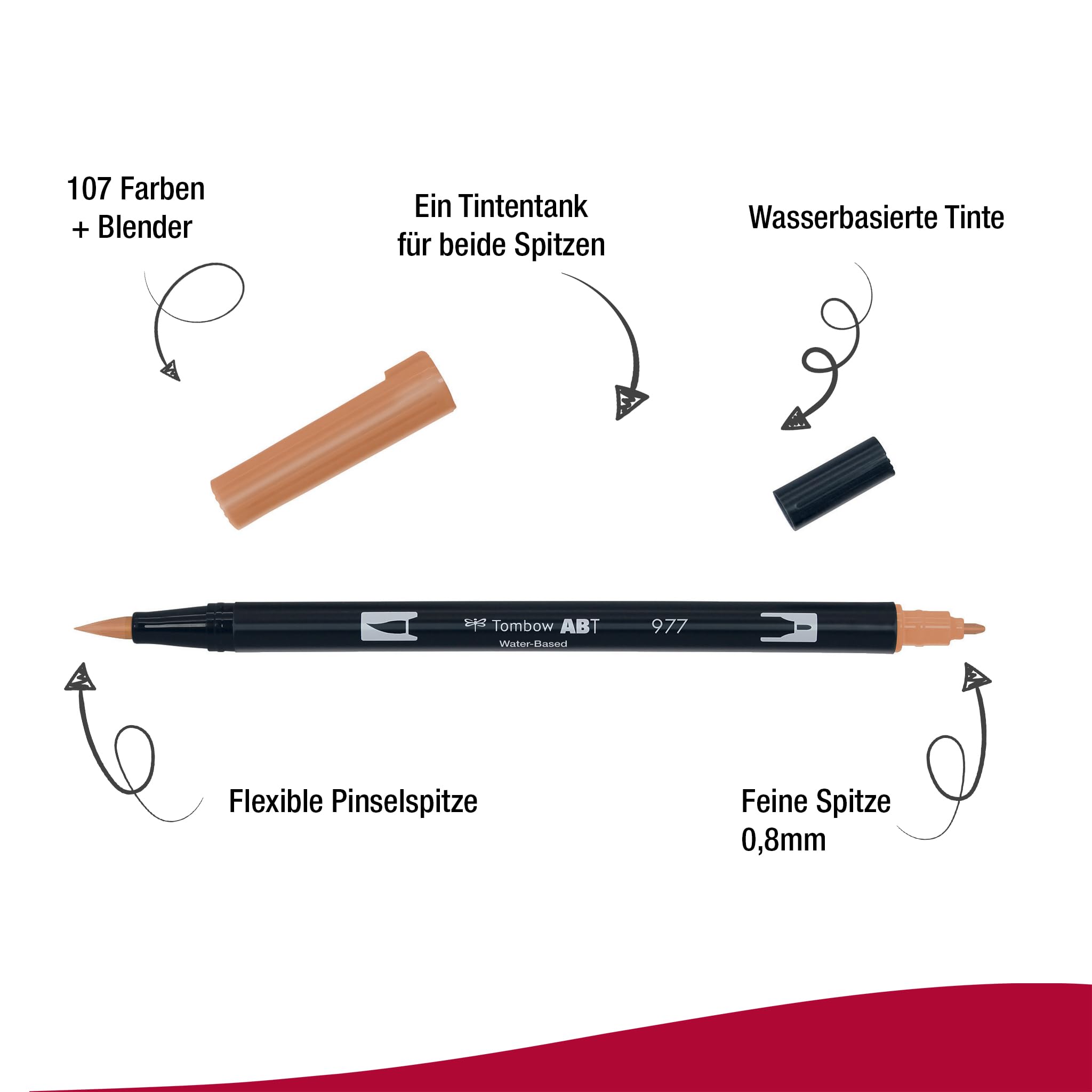 Amazon.com: Tombow : Dual Tip Blendable Brush Pen : Saddle Brown